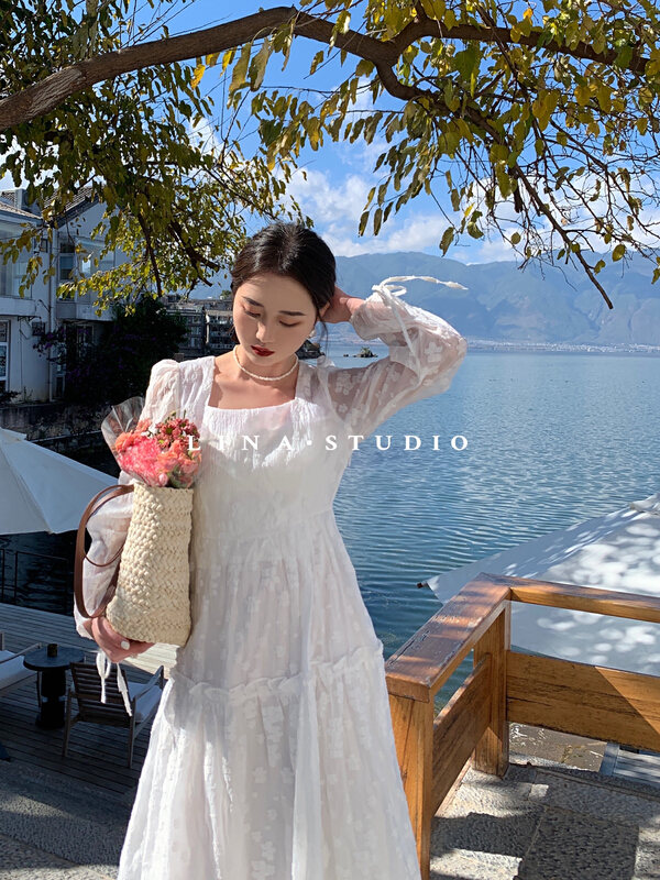 New year in early spring! [Lina] Super fairy temperament loose long dress 0008# ZSY