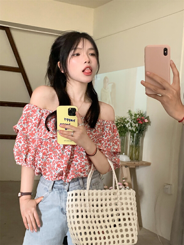 goods in stock! New in early summer! [timely rain] Hanfeng ins playful aging shirt 50215# WPL