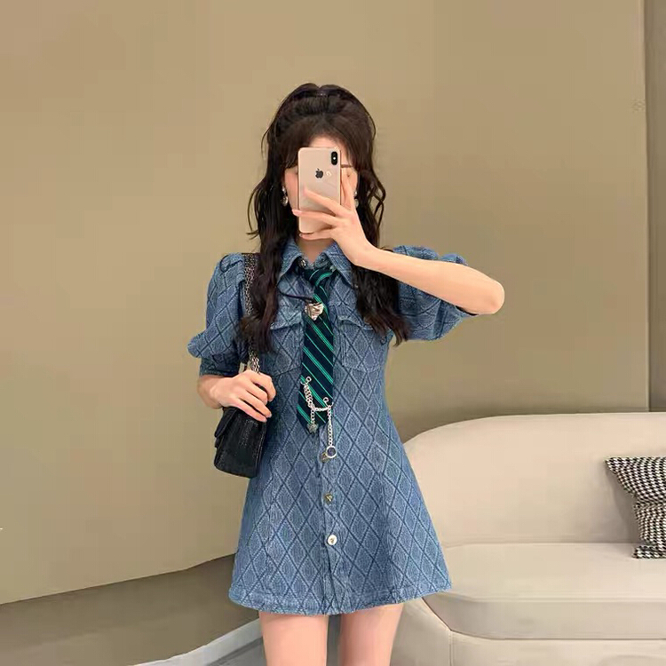 [L.L studio] Korean waist closing denim dress 7310# PCZ