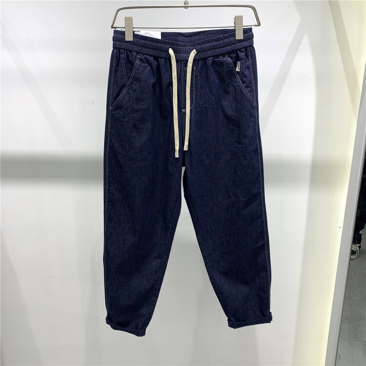 New year in early spring! [standing for a long time hot] slim drawstring elastic waist jeans 8536# ZZL