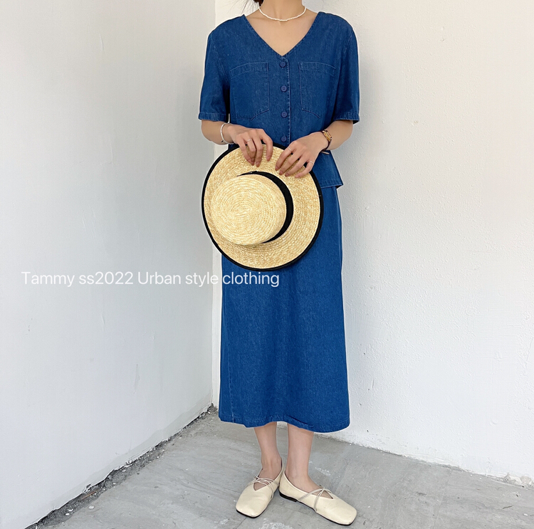 New in early summer! [Tammy] simple and versatile, slim straight tube fashion skirt (excluding top) 82591# L
