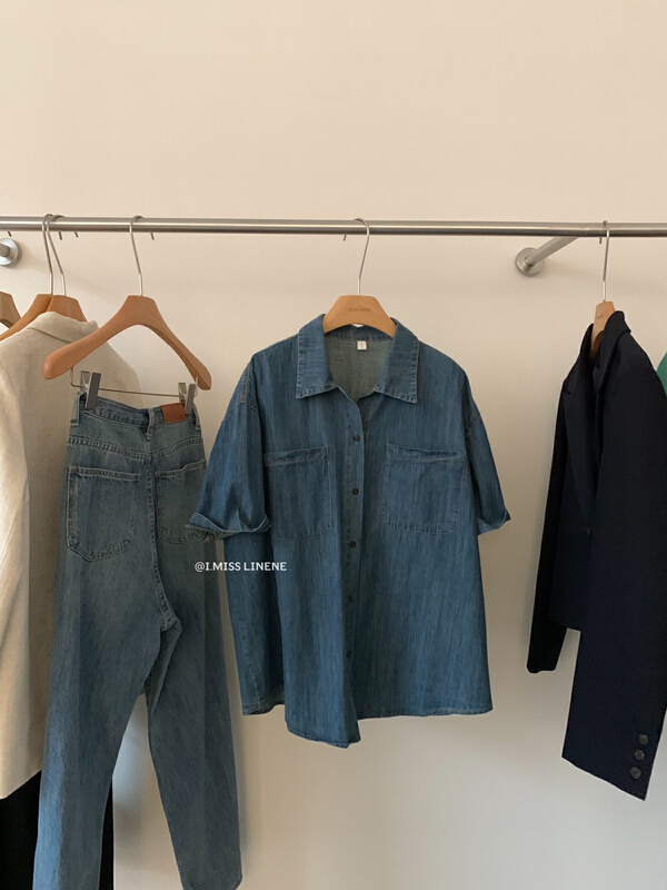 [Imiss] Vintage Port style denim shirt cx8053# LSW