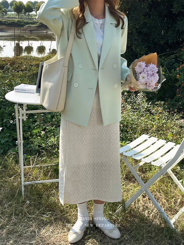 goods in stock! New year in early spring! [Danli] Korean fashion temperament versatile double breasted suit (suit only) 6025# CSX