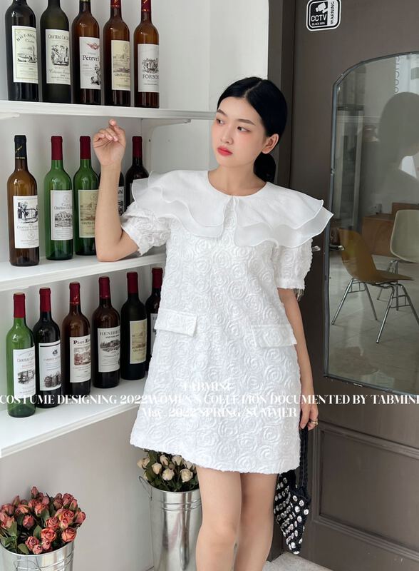 [tabmini] Korean doll neck slim dress x19353-f# WPL