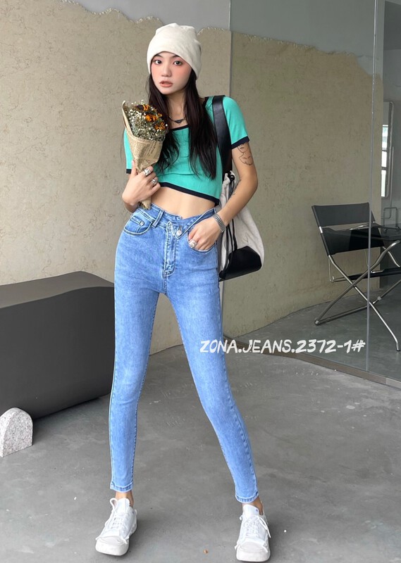 New year in early spring! [zona] Korean version of versatile solid color skinny jeans 2372-1# ozq