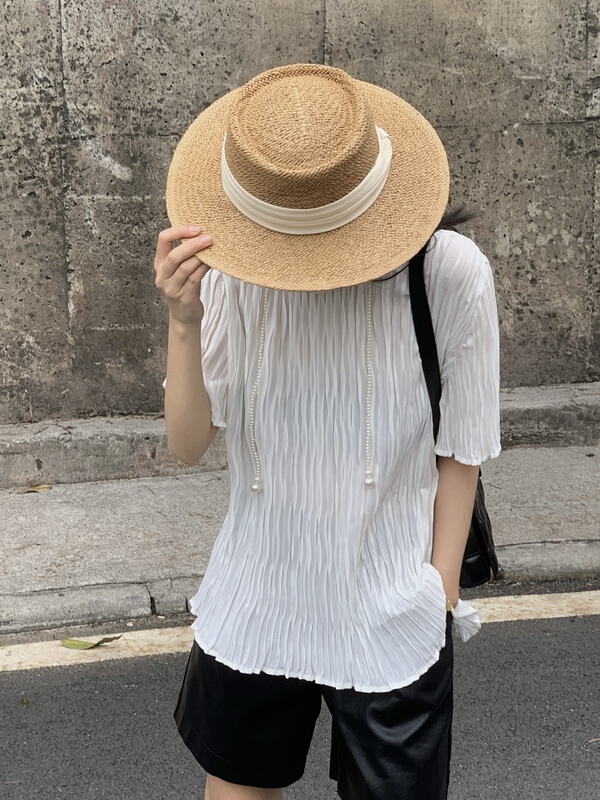 New in early summer! [meet + studio] simple solid color versatile short sleeve T-shirt 57863# LSL
