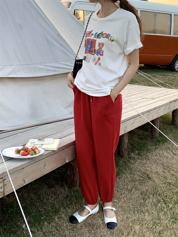 New year in early spring! [about me] versatile loose tight waist casual pants 215403# cqw