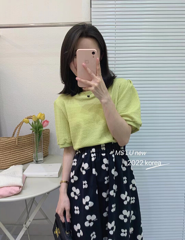 goods in stock! New in early summer! [Xiaoxiaojia] simple solid color versatile blouse (excluding dress) 80338# WTT