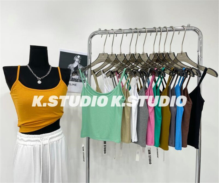 New year in early spring! [Kim studio] basic versatile clear color suspender vest 9096# PCZ