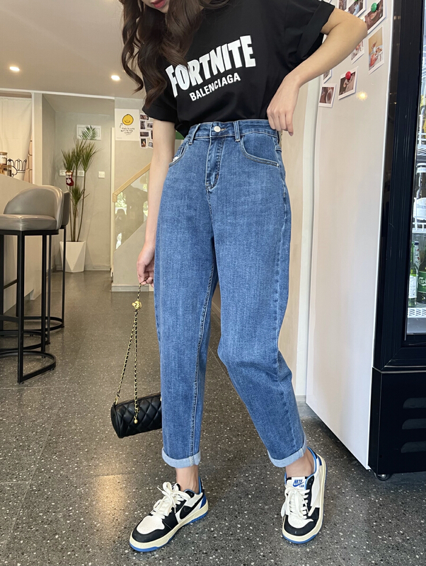 Original price 73.72! New year in early spring! [en Xier] slim Korean version versatile slim Harlan jeans k6581# L