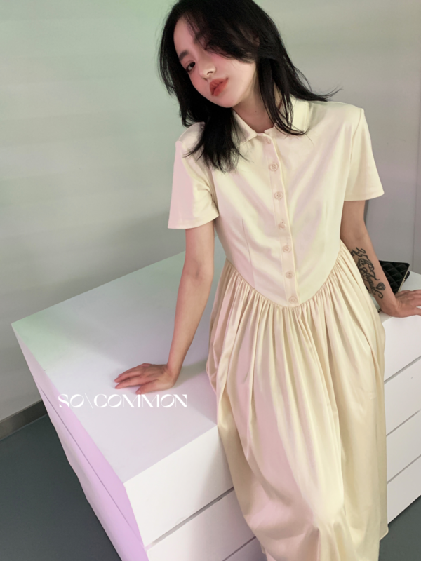 [so common] thin and versatile solid dress 62347# XYJ