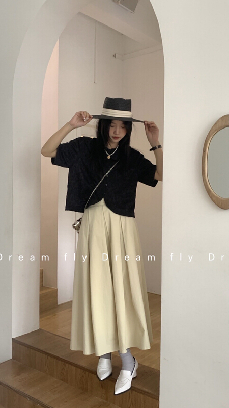 [dream fly] Korean lace hollowed out shirt 61068# XJ