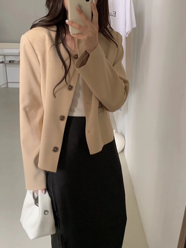 [wanna] Vintage round neck jacket 98603# cqw