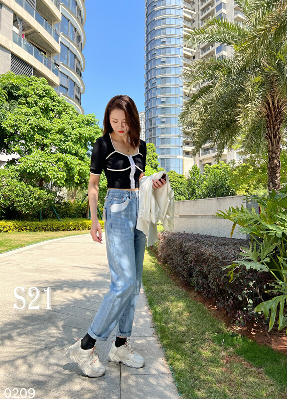 [CC] Korean high waist Harlan jeans 0209# XYJ
