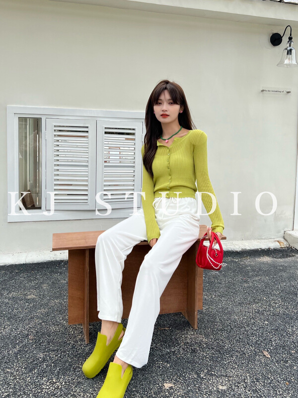 New year in early spring! [kJ] versatile high waist straight tube wide leg casual pants 3233# zxl