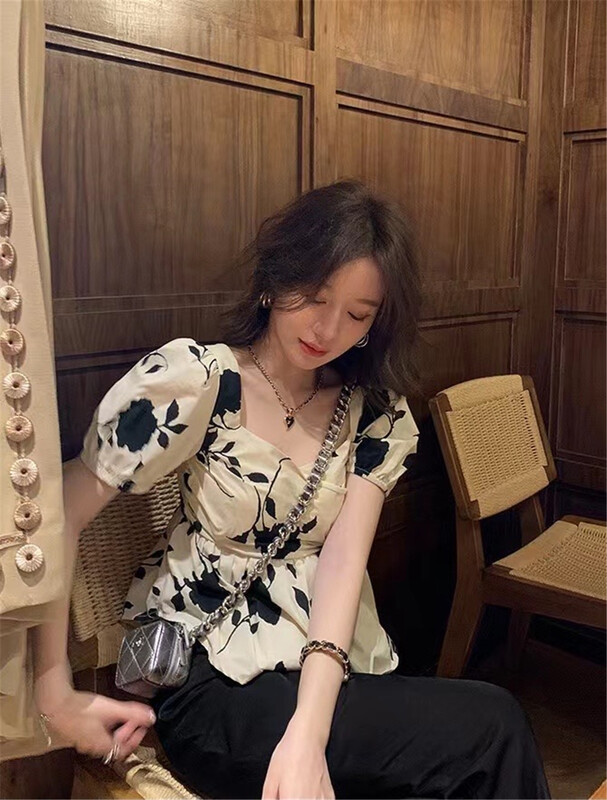 [six] ink painting gentle literary shirt 06280# PCZ