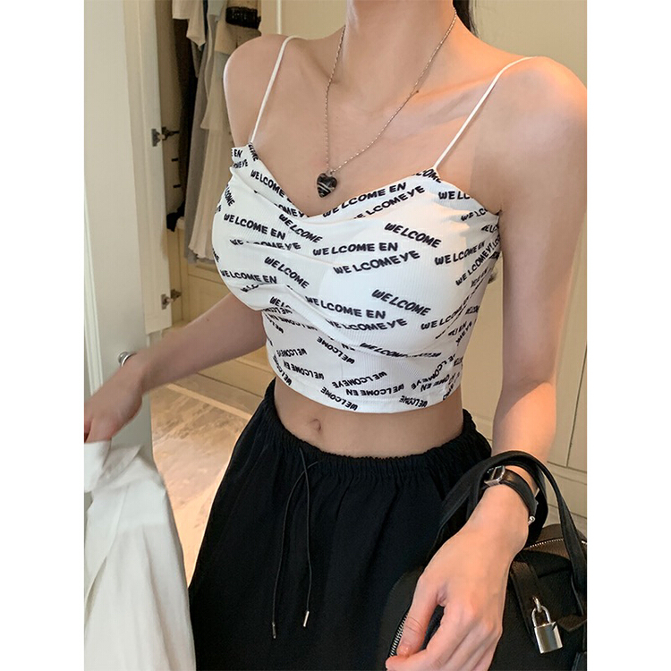 [KD] ice silk letter small sling beautiful back underwear 544# hjy