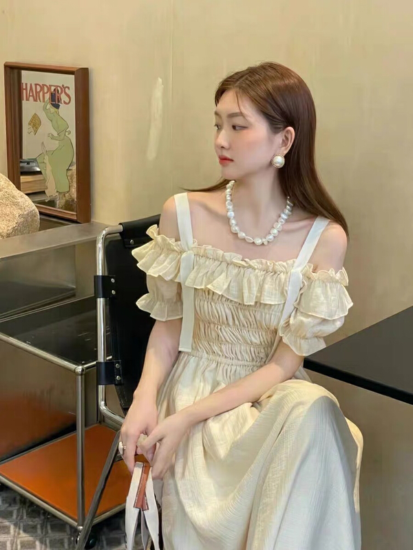 New in early summer! [JH] ear lace Pullover dress (dress only) 41357# PCZ