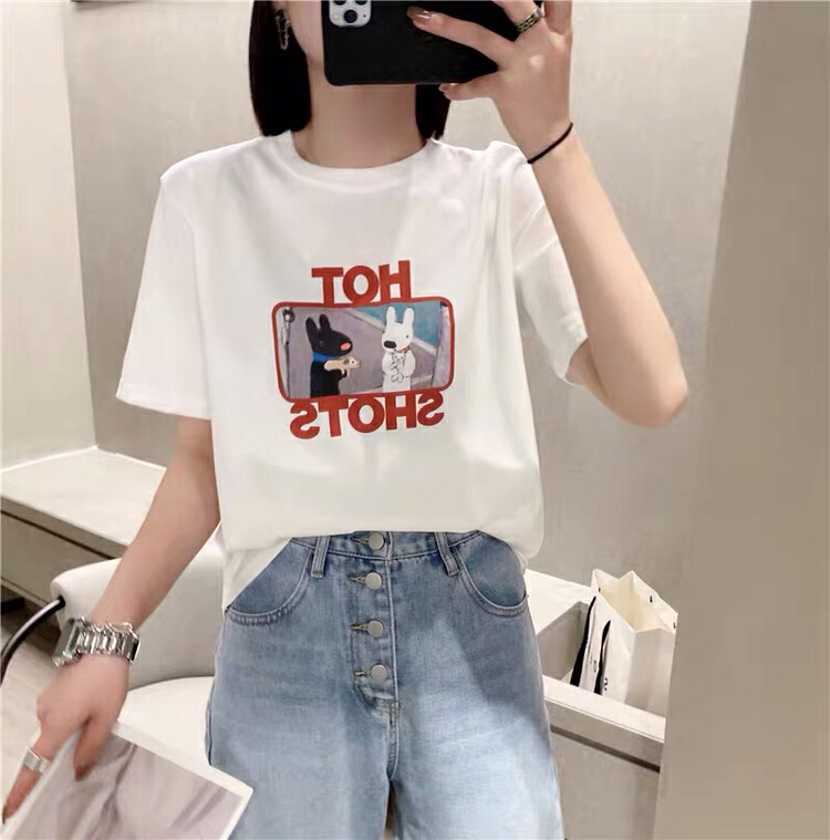 New in early summer! [ziyijia] Korean versatile loose print short sleeve T-shirt 0149# WTT