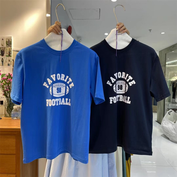 [cool woman] simple and versatile letter Casual Short Sleeve T-shirt wt043# CLS