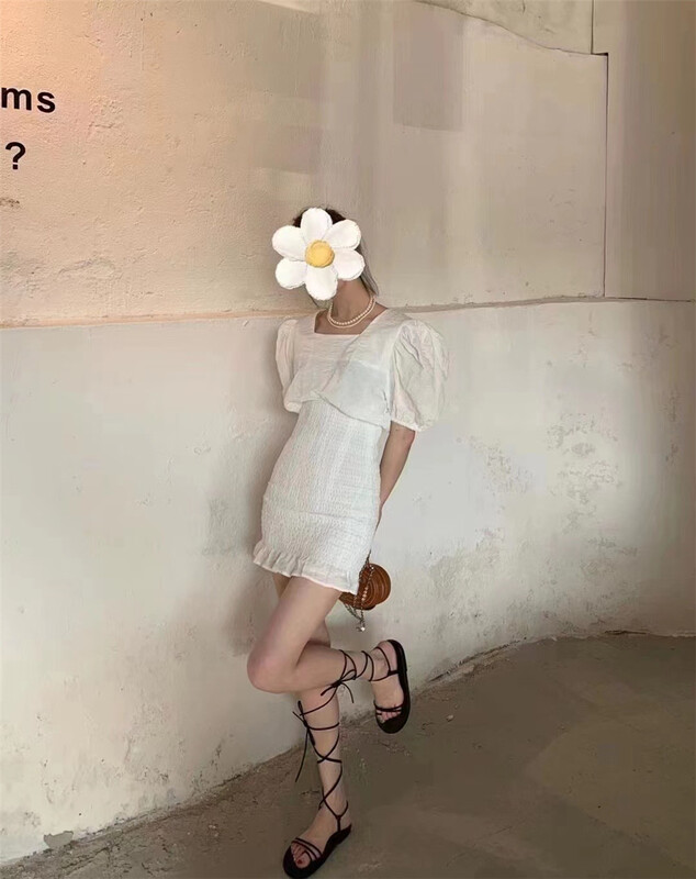 [Zola] Korean style square neck dress 3135# LSW