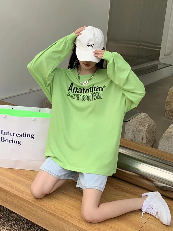 [eleven] letter printed sunscreen long sleeved T-shirt (T-shirt only) 9087# lwy
