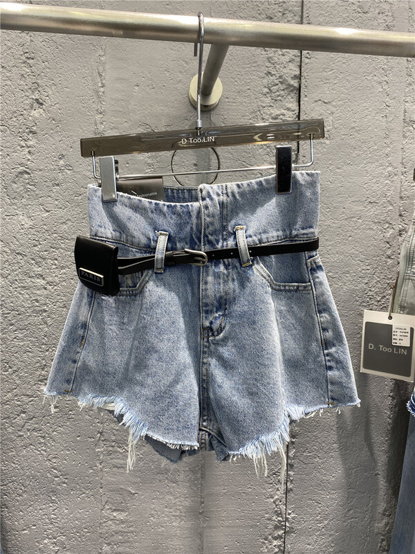 [dtoo. Lin] Korean design high waist denim shorts (with belt) n2362# ozq