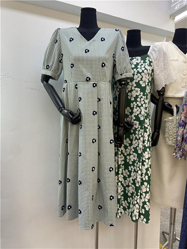 [Hong's] Korean V-neck slim dress 1888# L