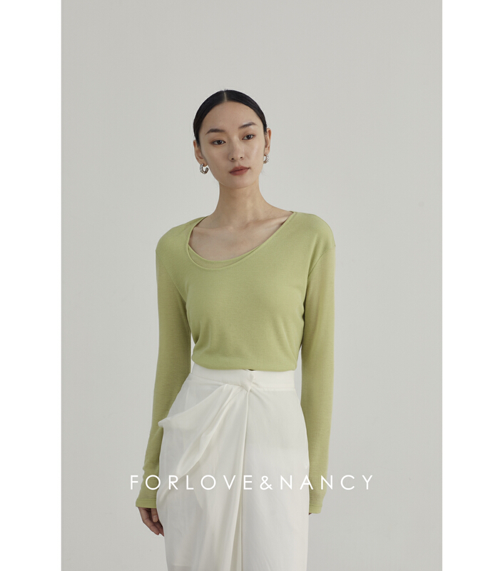 New year in early spring! [FN] fashion simple and versatile Pullover long sleeve T-shirt na2taa013# cqw