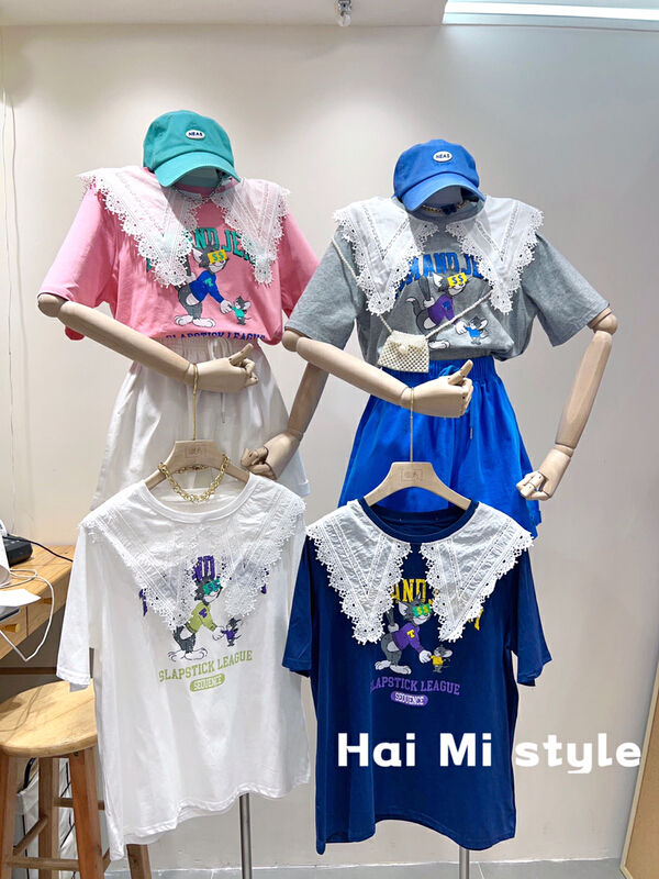 New in early summer! [Haimi] Korean fashion versatile short sleeve T-shirt 1805# WTT