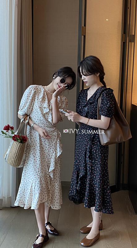 【IVY】復古時尚百搭連衣裙  88205#  XJ