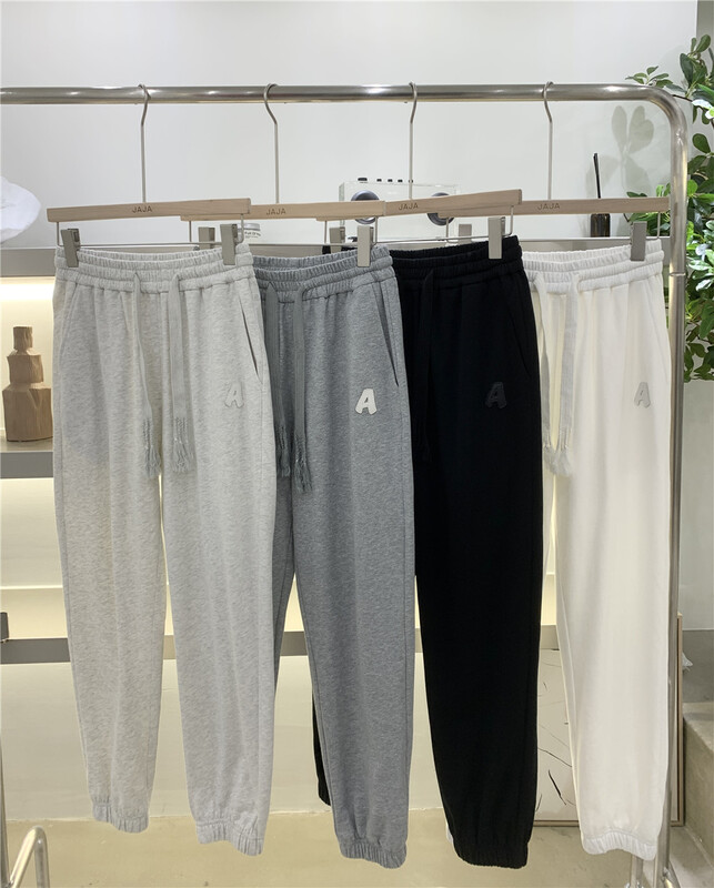 New in early summer! [Jaja] comfortable drawstring elastic waist versatile letter casual pants 13631# ZZL