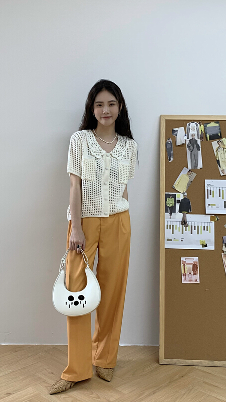 [onivinage Ernie] simple and versatile wide leg trousers oh22p5032# zxl