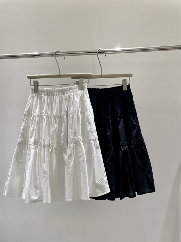 [5pet] simple and versatile elastic waist A-line skirt 8061# XYY