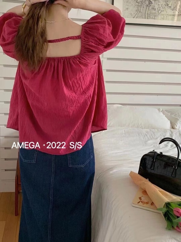 goods in stock! New in early summer! [amega] slim and versatile clean shirt 6814# HBx