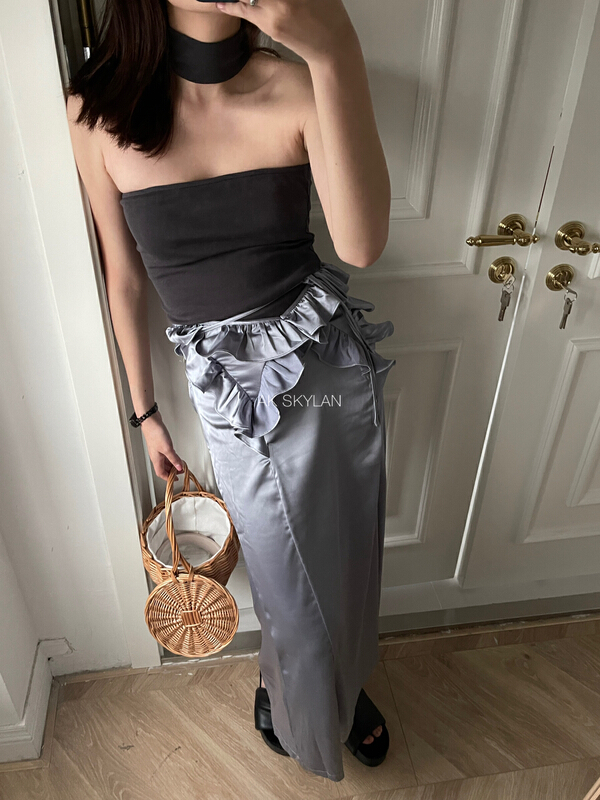 New year in early spring! [A.K skylan] stereo ear side wrapped skirt 82365# zxl