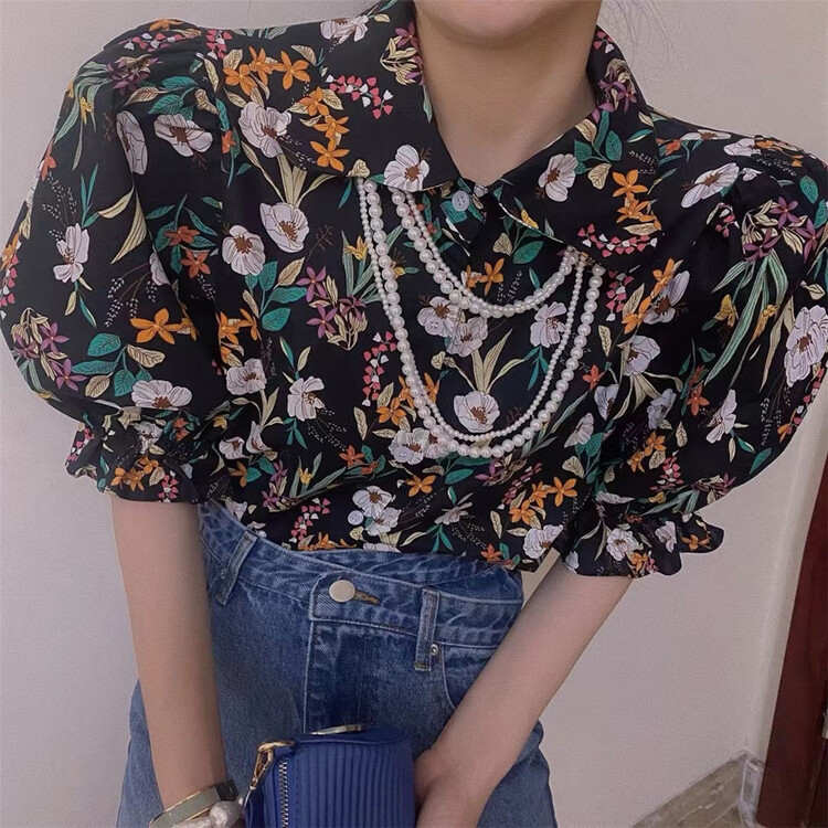 [H3] Korean Style Floral Shirt 1755# PCZ