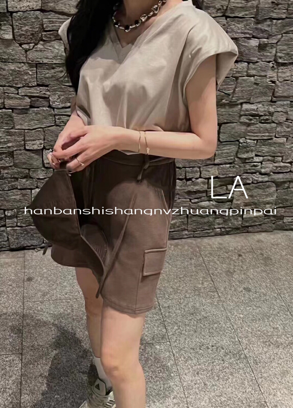 【LAQSSY】韓版休閒高腰半身裙(配腰繩)  8208#  ZYH