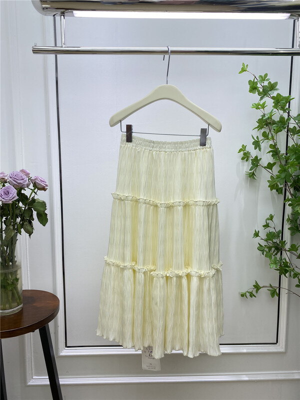 New in early summer! [kuose kuoser] ladies' versatile A-line skirt with fungus edge 89813# WPL