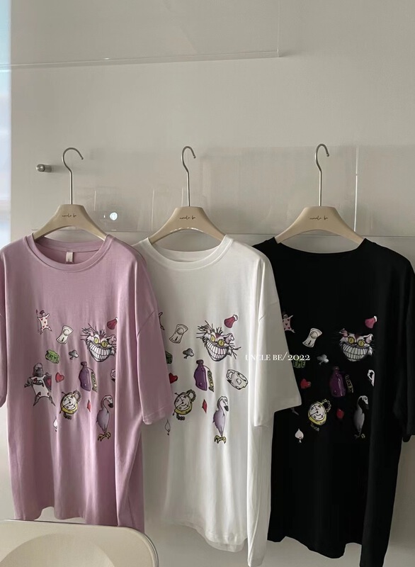 Printed Korean Short Sleeve T-Shirt