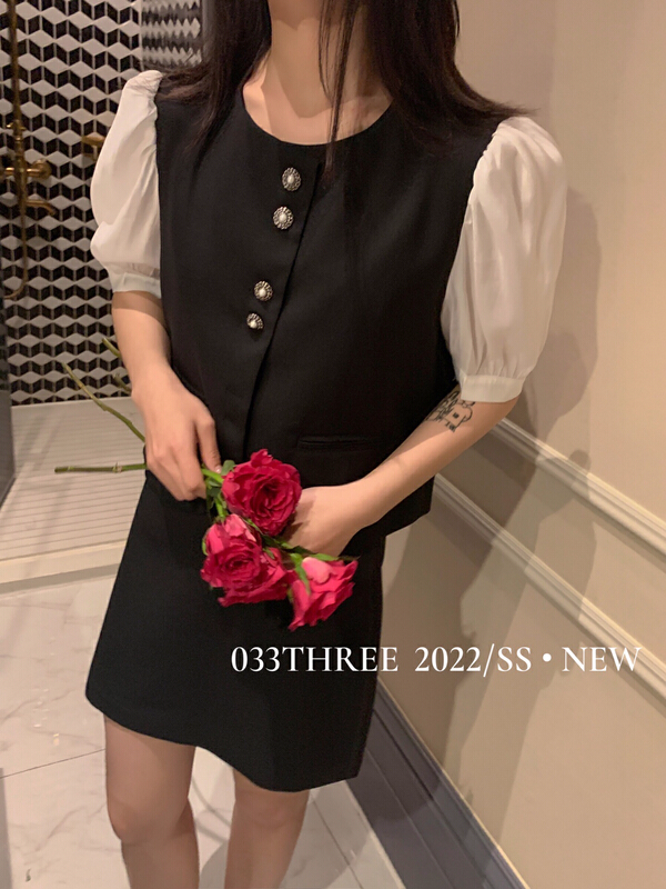 [033three] temperament fashion short coat + lady skirt suit 8075# ozq