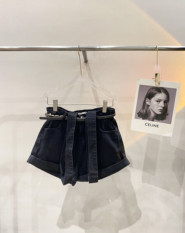 [sun] casual and versatile western fashion denim shorts (with belt) kz6971# lwy
