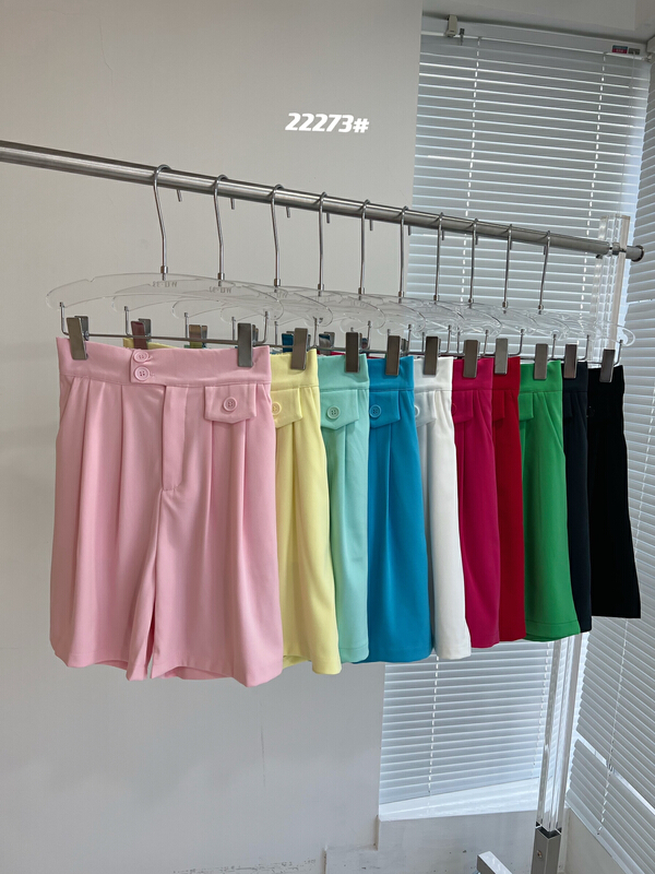 Main push 9 colors! [Wu. 33] Korean five point simple high waist casual pants 22273# WTT