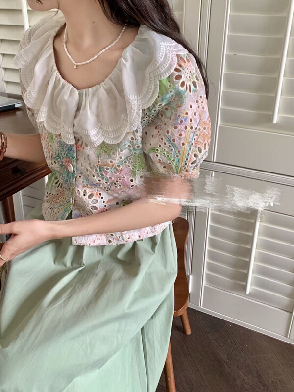 [rasion] Korean Vintage girl lace shirt (only shirts) 6469# LSL