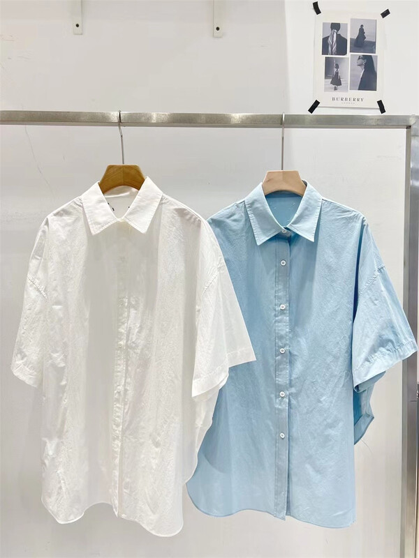 [td] simple and loose solid shirt c005890# XJ