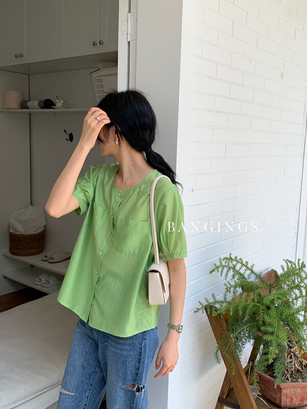 [bangings] simple and versatile blouse 22sxz0189# CLS