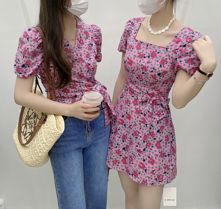 New in early summer! [BL Bertie Leah] fashion floral bandage dress 23353# XYJ