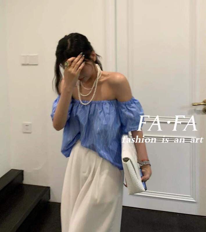 New in early summer! [Fafa] off shoulder slim shirt 16953# zxl