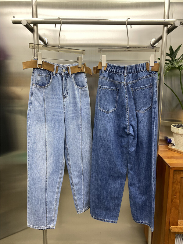 [grass tree Hemu] Korean loose and versatile comfortable jeans 1238# XYY
