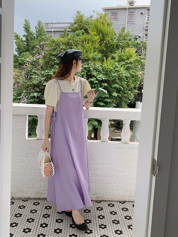 New in early summer! [Mimosa] Korean round neck bubble sleeve short sleeve T-shirt 1203-1# hjy